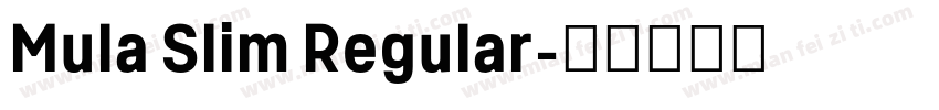 Mula Slim Regular字体转换
